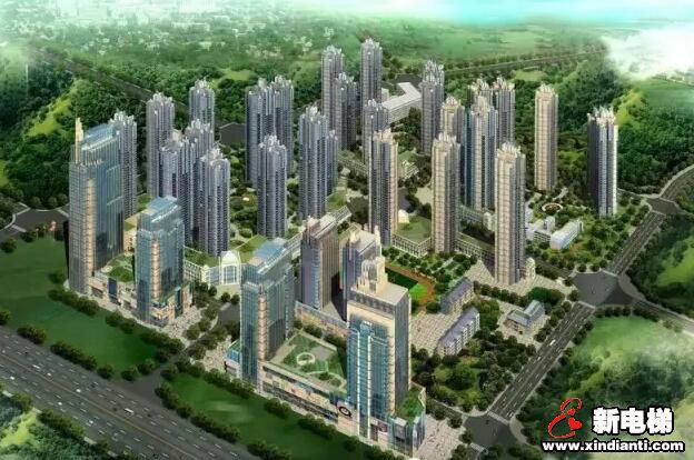 康力电梯经典工程展示－－山海城邦·马街摩尔城-昆明商业副中心(图1)