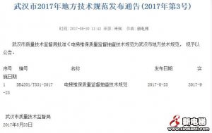 湖北武汉发布《电梯维保质量抽查技术规范》