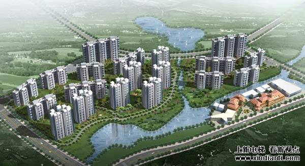 巨人通力175台电梯入驻西安中新·浐灞半岛(图1)