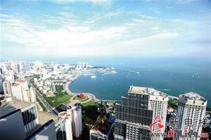 青岛第一高楼高237.7米 电梯速度6米/秒