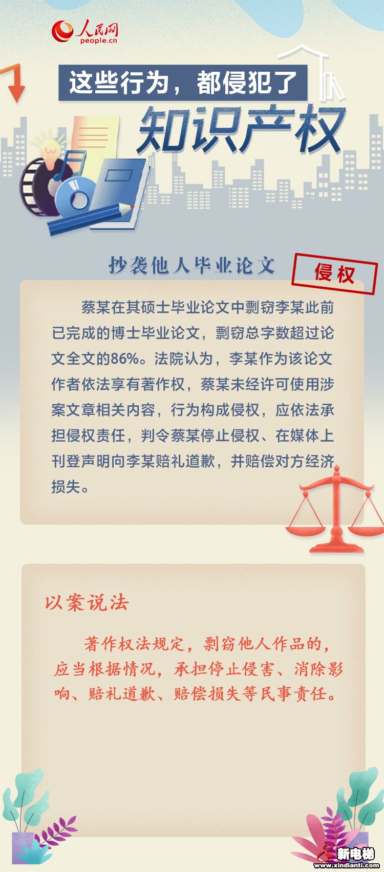 未经许可直播网络游戏、抄袭他人毕业论文……这些行为，都侵犯了知识产权(图4)