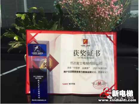 行业盛典丨“中国梦•品牌梦”第二届电梯行业用户优选品牌评选揭晓 恒达富士电梯独揽三项行业大奖(图4)