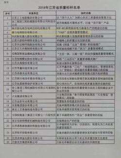康力电梯荣获2018年度江苏省“质量标杆”称号(图2)