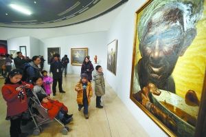 2月15日中国美术馆观众数量接近接待极限