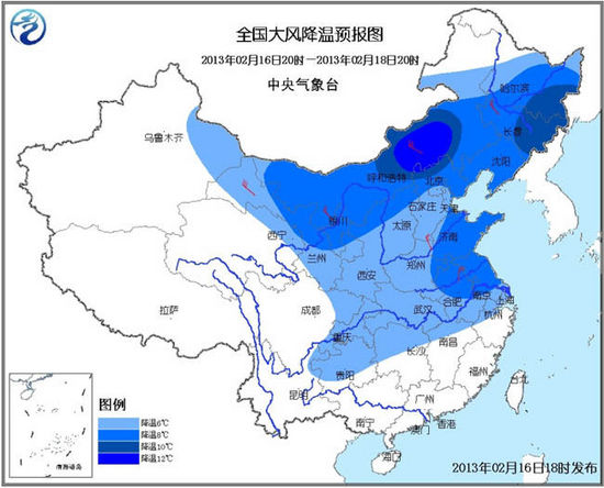 大风降温将席卷我国大部 江淮江南雨雪纷至