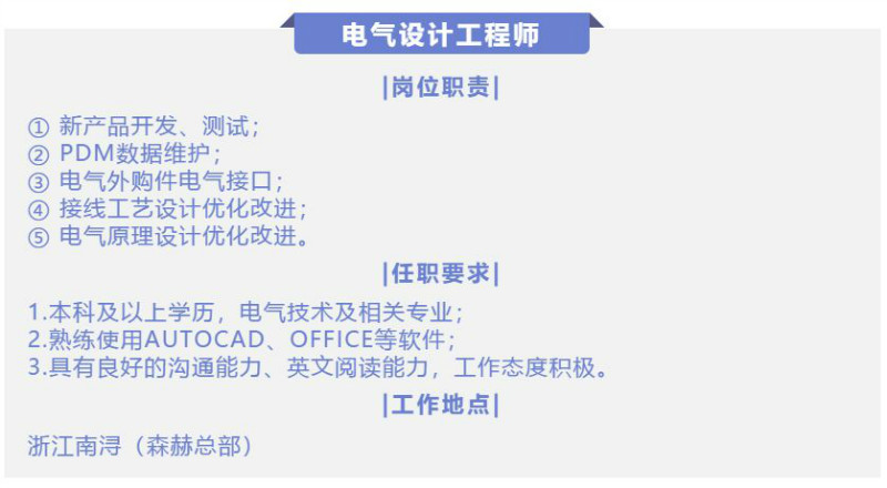 招贤纳士|森赫电梯，“职”等你来！(图4)