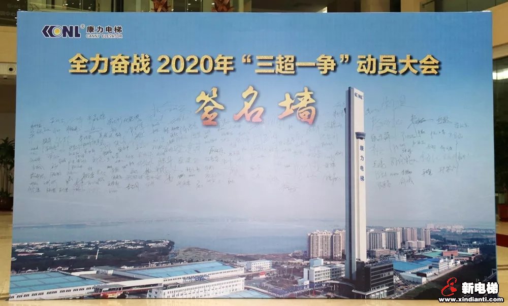 康力电梯隆重举行全力奋战2020年“三超一争”动员大会(图1)