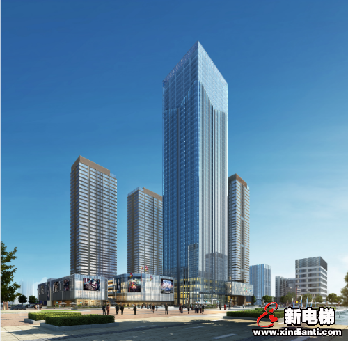 菱王6M/S超高速电梯入驻佛山新地标京华广场！(图2)