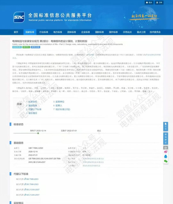 重磅！国家标准委正式发布GB/T 7588.1/2！(图2)