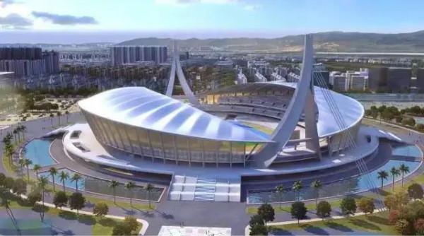 康力电梯服务中国援柬埔寨国家体育场(图2)