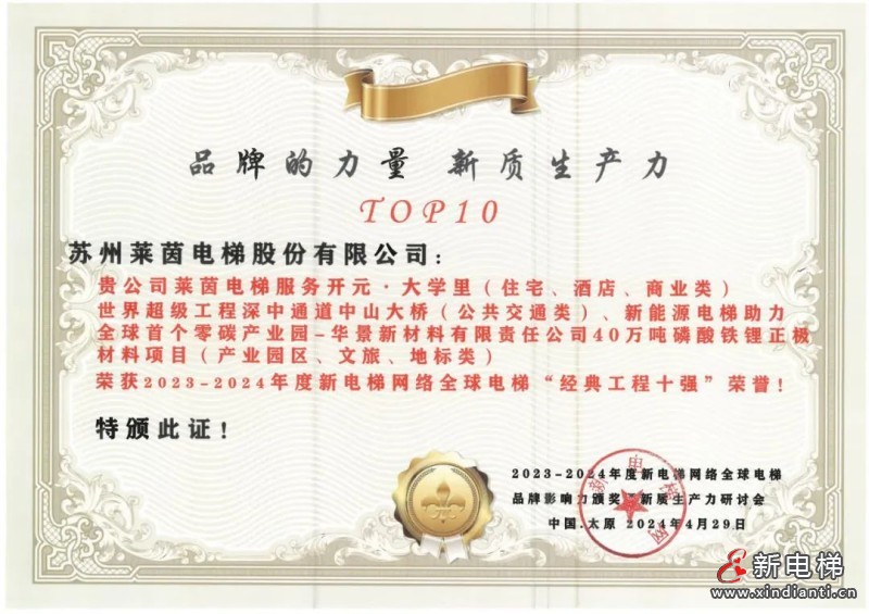 莱茵电梯|创新电梯科技，致力于质量与责任的引领者！(图5)