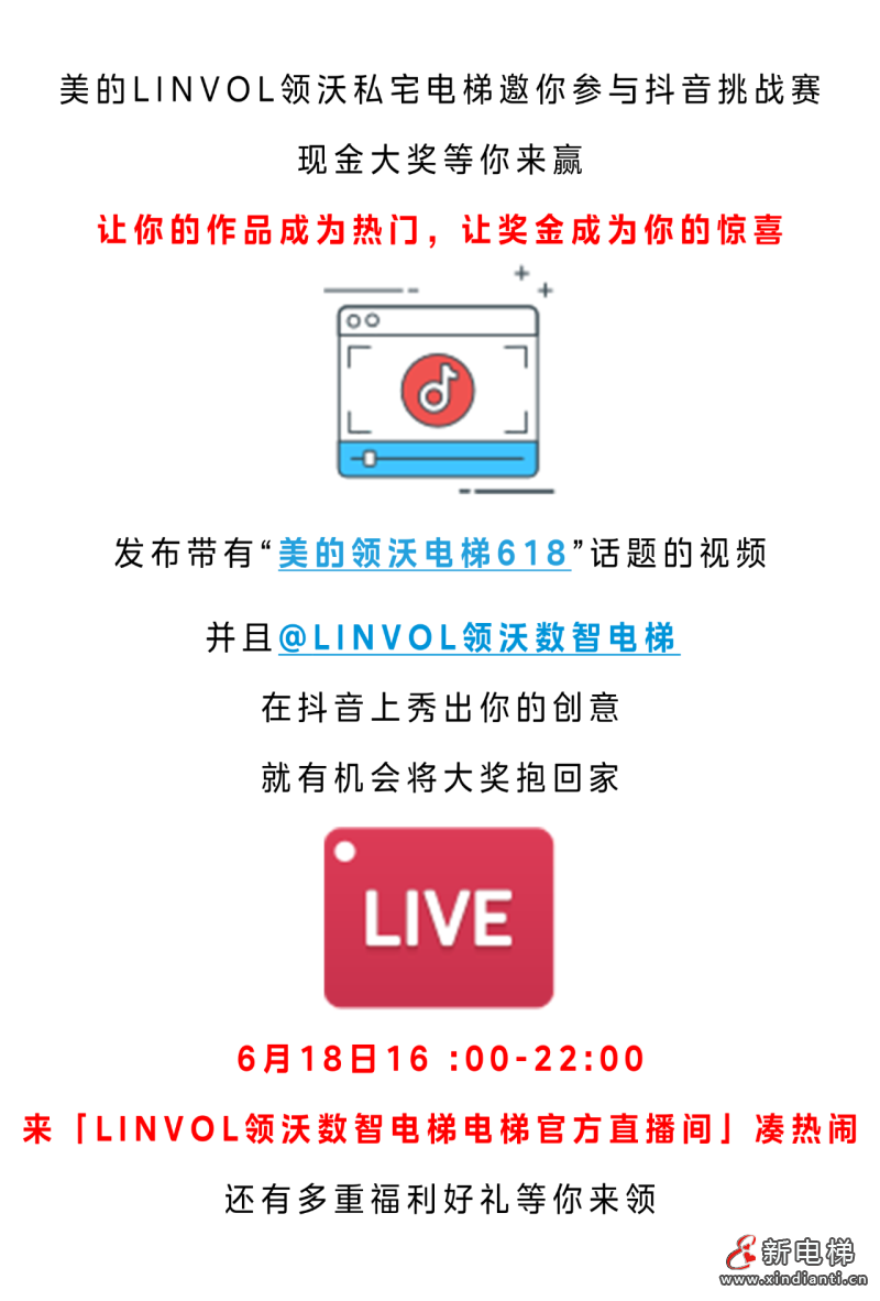 惊喜大奖｜LINVOL领沃电梯618抖音挑战赛火热开启！