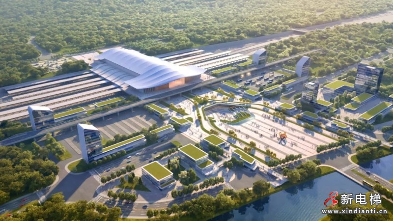 东北东部规模最大的铁路客运站@康力电梯！