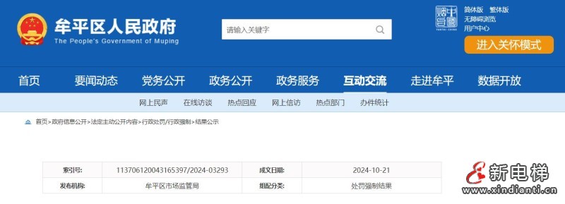 山东省烟台市牟平区一电梯使用单位20部电梯均未检验，被重罚20万！