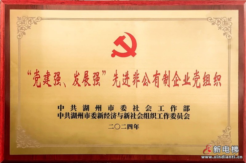 中共森赫电梯股份有限公司总支部委员会获评市级“党建强、发展强”先进非公有制企业党组织