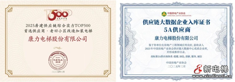 连续13年登榜！康力电梯荣膺“2025房建供应链综合实力TOP500首选供应商·电梯类”10强！(图4)