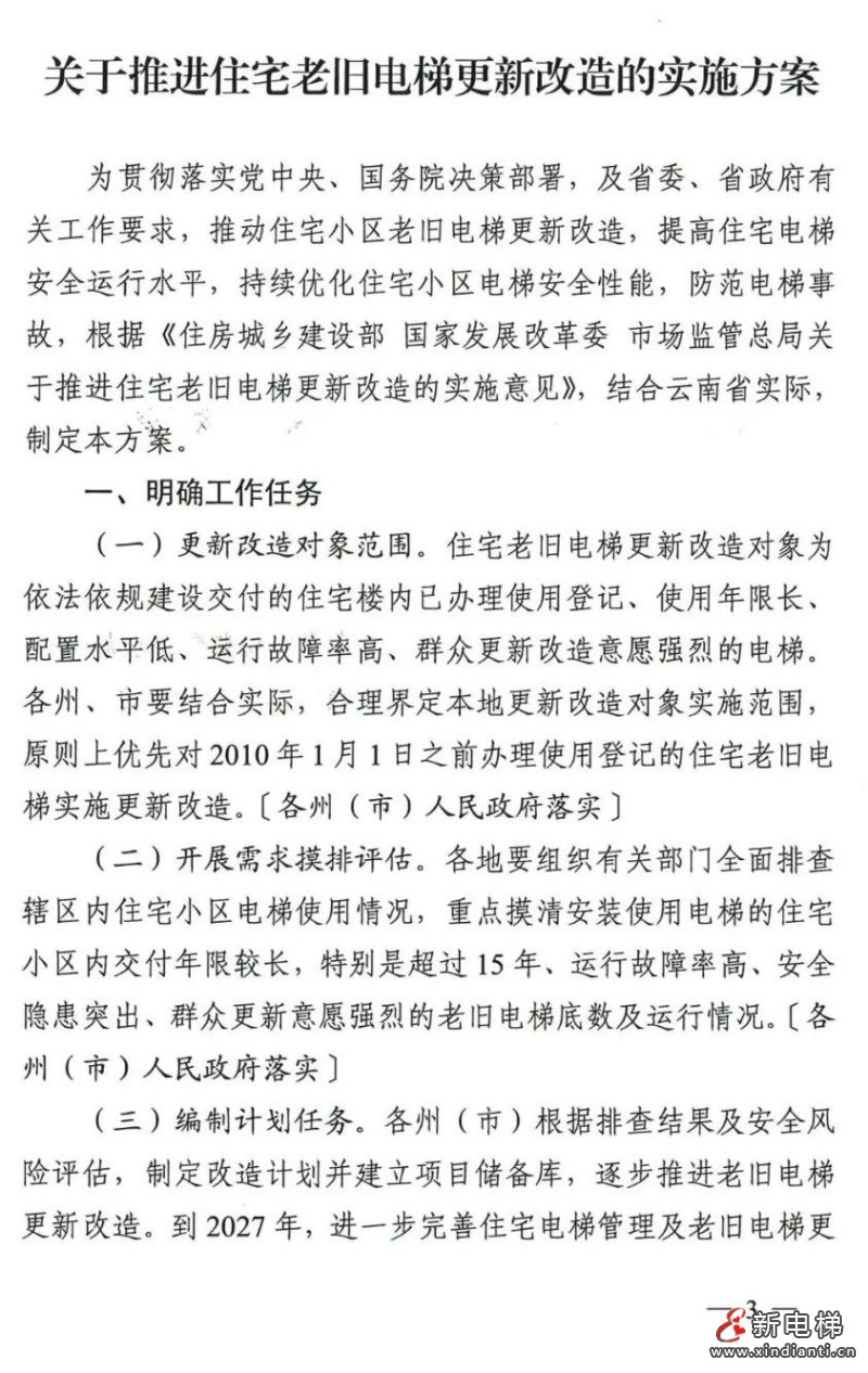 云南省三部门联合印发《推进住宅老旧电梯更新改造实施方案》(图4)