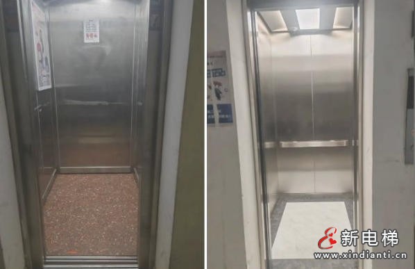 上海闵行某小区的13台旧梯更新完成