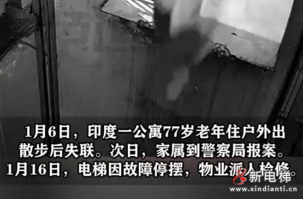 印度老人坠电梯井遭反复碾轧10天 遗体腐烂方被发现 警方立案调