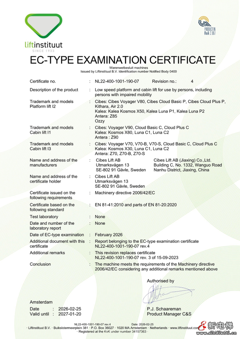 Cibes 西柏思 | 全系产品通过欧标认证