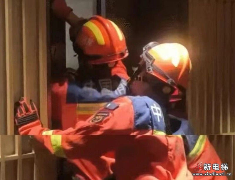 电梯故障居民被困 湖南长沙消防快速救援