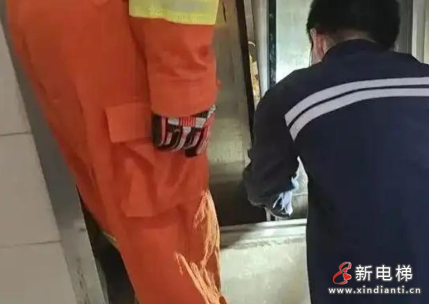 安徽合肥一小区电梯被跳绳卡停 4人被困半小时后安全获救