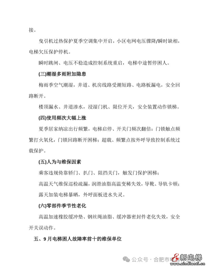 合肥市电梯应急救援情况及电梯应急救援高发住宅小区的月度通报(图3)